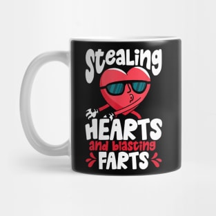 Stealing Hearts And Blasting Farts Dabbing Heart Toddler Kid Mug